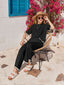 The "Cara" Contrast-Trim Two-Piece Set
