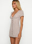 Lunivo | Brown Check Tall Playsuit