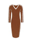 "Kara" Stripe Knit Midi