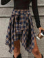 Taryn | Asymmetrical Plaid Grunge Skirt