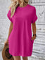 Aurelia | Round Neck Short Sleeve Mini Dress