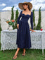 "Vienna" Long Sleeve Off-Shoulder Midi Dress