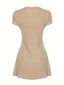 Olivora | Knit Button-Down Mini Dress