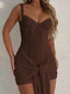 Luvoria | Corset Lace Mini Dress with Side Drape