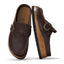 "Bruno" Suede Buckle Clogs