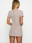 Lunivo | Brown Check Tall Playsuit