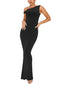 "Serelith" One-Shoulder Maxi Dress