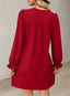 Veloria | A-Line Ruffle Sleeve V-Neck Mini Dress