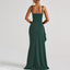 Zenvira | Sleeveless Bodycon Ruched High Slit Maxi Dress