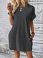 Aurelia | Round Neck Short Sleeve Mini Dress