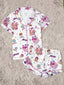 "Dream Squad" Printed Pajama Set