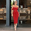 "Anabelle" Sculpted Off-Shoulder Midi