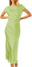 "Helena" Satin Midi Dress