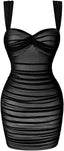 “Suri” Ruched Bodycon Mini Dress