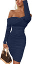 "Zara" One-Shoulder Ruched Mini Dress
