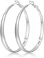 "Luna" Classic Silver Hoop Earrings