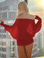 Lokora | Off-Shoulder Batwing Sleeve Long Dress
