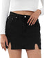 Reese | Split-Hem Denim Skort with Built-In Shorts