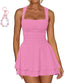Arivelle | Square Neck Ruched Mini Dress