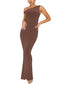 "Serelith" One-Shoulder Maxi Dress