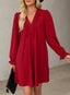 Veloria | A-Line Ruffle Sleeve V-Neck Mini Dress