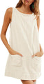 Clyora | Corduroy Overall Mini Dress with Pockets