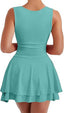 Arivelle | Square Neck Ruched Mini Dress