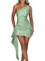 Eloria | One-Shoulder Ruched Mini Dress