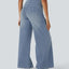 Jenny Pull-On Wide-Leg Jeans