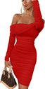 "Zara" One-Shoulder Ruched Mini Dress