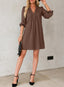 Veloria | A-Line Ruffle Sleeve V-Neck Mini Dress