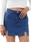 Reese | Split-Hem Denim Skort with Built-In Shorts
