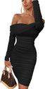 "Zara" One-Shoulder Ruched Mini Dress