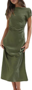 "Helena" Satin Midi Dress
