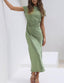 "Helena" Satin Midi Dress