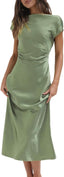 "Helena" Satin Midi Dress