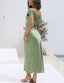 "Helena" Satin Midi Dress