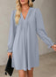 Veloria | A-Line Ruffle Sleeve V-Neck Mini Dress