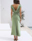 "Helena" Satin Midi Dress