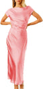"Helena" Satin Midi Dress