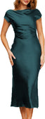 "Helena" Satin Midi Dress