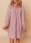 Veloria | A-Line Ruffle Sleeve V-Neck Mini Dress