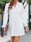 Veloria | A-Line Ruffle Sleeve V-Neck Mini Dress