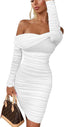 "Zara" One-Shoulder Ruched Mini Dress