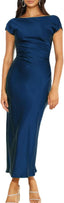 "Helena" Satin Midi Dress