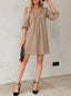 Veloria | A-Line Ruffle Sleeve V-Neck Mini Dress