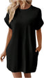 Aurelia | Round Neck Short Sleeve Mini Dress