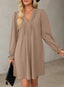 Veloria | A-Line Ruffle Sleeve V-Neck Mini Dress