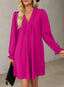 Veloria | A-Line Ruffle Sleeve V-Neck Mini Dress