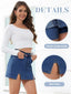 Reese | Split-Hem Denim Skort with Built-In Shorts